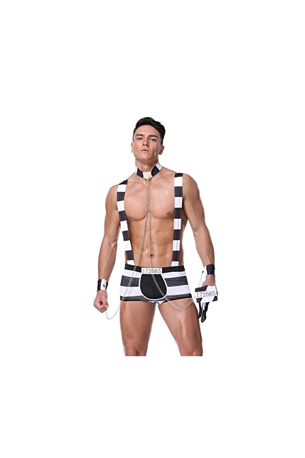 Costume de prisonnier sexy pour homme - Taille unique