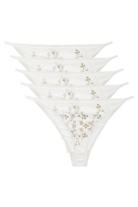 Necalisi Lot de Culotte Femme Lot de 5 Bleu sous-Vêtements Style Hipster en Coton et Dentelle Femme Coton Confortable Femme S