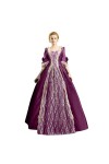 KBOPLEMQ Vêtements médiévaux pour femme Renaissance reine costume vintage royal costume gothique robe manches trompette robe 
