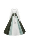 KBOPLEMQ Robe médiévale victorienne pour femme - Robe de princesse victorienne - Robe longue pour fête, carnaval, cosplay, fê