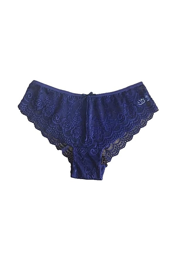 MABEK Sous-vêtements pour femmes Culotte en dentelle Lingerie sexy Taille basse Culotte solide Sous-vêtements grande taille S