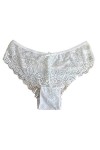 MABEK Sous-vêtements pour femmes Culotte en dentelle Lingerie sexy Taille basse Culotte solide Sous-vêtements grande taille S