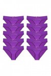 Necalisi Lot de Culotte Femme Lot de 10 Violet Culotte Femme Culottes Taille Dentelle Haute sous-vêtements Slip Grande Elasti