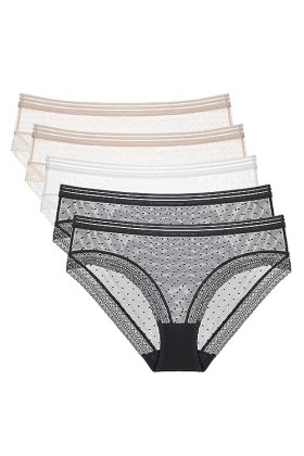 Necalisi Culotte Femme Lot de 5 Multicolore-5 Culottes Coton pour Femmes Shorty Confort Slips Taille Haute Culotte Femme Tail