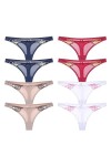 Necalisi Culotte Femme Lot de 8 Multicolore-3 sous-Vêtements Style Hipster en Coton et Dentelle Femme Culotte Femme XXL