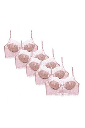 Soutien-Gorge Push-Up en Dentelle pour Femmes avec Cils Soutien-Gorge Push-Up en Dentelle Soutien-Gorge Transparent avec Arma