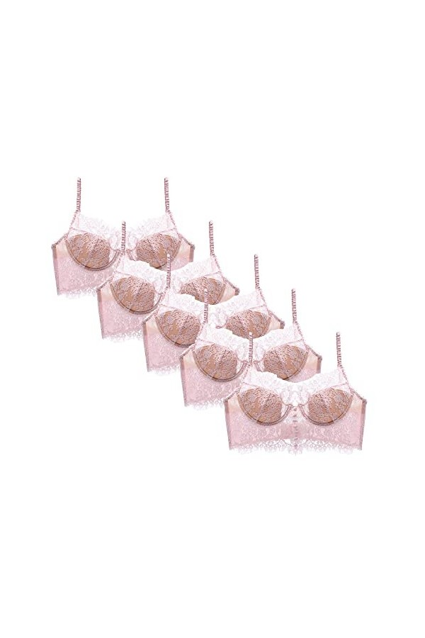 Soutien-Gorge Push-Up en Dentelle pour Femmes avec Cils Soutien-Gorge Push-Up en Dentelle Soutien-Gorge Transparent avec Arma
