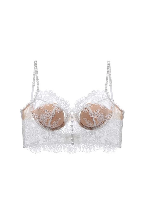 Soutien-Gorge Push-Up en Dentelle pour Femmes avec Cils Soutien-Gorge Push-Up en Dentelle Soutien-Gorge Transparent avec Arma