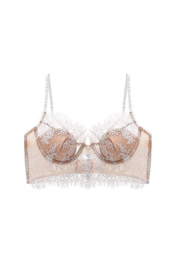Soutien-Gorge Push-Up en Dentelle pour Femmes avec Cils Soutien-Gorge Push-Up en Dentelle Soutien-Gorge Transparent avec Arma