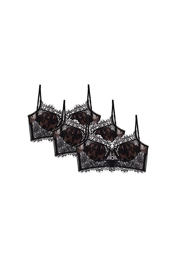 Soutien-Gorge Push-Up en Dentelle pour Femmes avec Cils Soutien-Gorge Push-Up en Dentelle Soutien-Gorge Transparent avec Arma