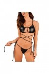Obsessive Soutien-Gorge + String Cordellis 2-Pcs Set, Noir,Taille Unique