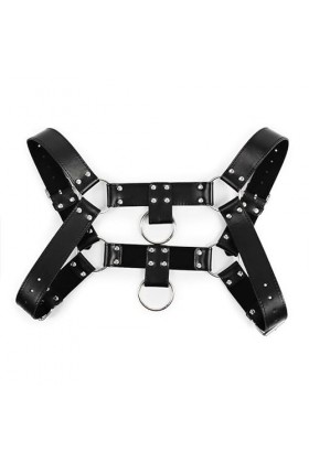 Tops en Cuir PU Bandoulière réglable Costume Clubwear pour Hommes