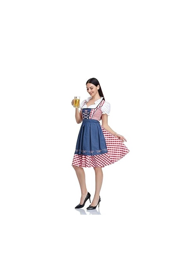 TOZLU Costume de fête de la bière - Style national, bleu, L