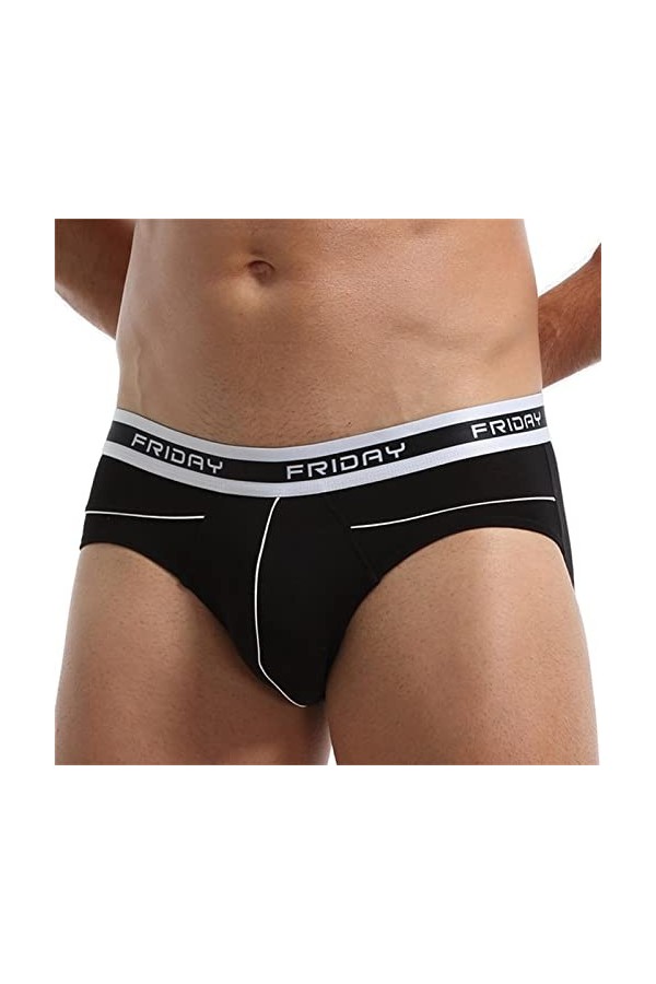 OVLAJ Slip Homme Culotte Homme Bambou Sexy Culotte Homme Respirant Homme Doux Cueca Culotte Homme Culotte Culotte 7 - Pack-Bl