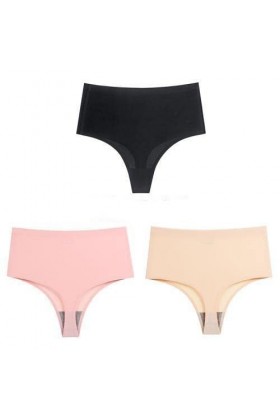 XKUN Culotte 3 Pack Femmes Taille Haute Thing String Silk Silk Silk String, Plus La Taille-F,L,3Pcs