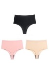 XKUN Culotte 3 Pack Femmes Taille Haute Thing String Silk Silk Silk String, Plus La Taille-F,L,3Pcs