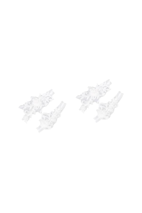 Abaodam 6 Pcs Jarretière De Mariée Dentelle Fleur Jarretière Femmes Ceinture Mariée Jambe Bande Mariée Dentelle Perle Jarreti