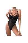 Lingerie pour Femmes, Lingerie Sexy en Dentelle, Ensemble de Lingerie Assorti Transparent Color : Red, Size : M 