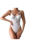 Lingerie pour Femmes, Lingerie Sexy en Dentelle, Ensemble de Lingerie Assorti Transparent Color : Red, Size : M 