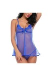 Ensemble de Lingerie 2 pièces for Femme avec jarretière et Soutien-Gorge à col en V en Dentelle Florale et Culotte à découpe 