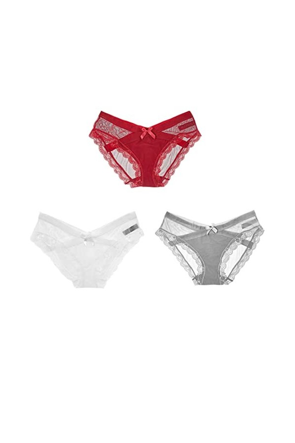 EMIWAY Culottes Culotte Femme Dentelle Transparente Douce sans Couture Culotte Femme Culotte Plus Taille Culotte Femme Respir