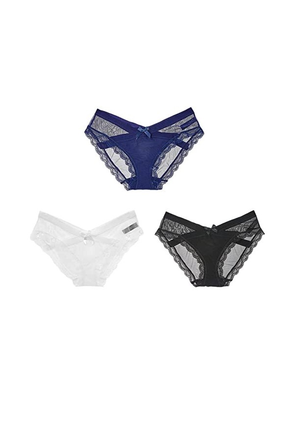 EMIWAY Culottes Culotte Femme Dentelle Transparente Douce sans Couture Culotte Femme Culotte Plus Taille Culotte Femme Respir