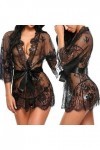 MERNEL Vêtements sexuels Sexy Femmes Lingerie Dentelle Volants Robe Transparente Babydoll sous-Vêtements Robe Érotique Femmes