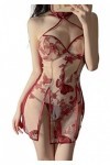 Rétro Sexy Lingerie Cheongsam Robe Tentation Broderie Split Érotique Femmes Maid Uniforme Qipao