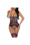 NBCSVHGPWMR Chemises De Nuit Femme Lingerie Sexy en Dentelle Robe De Nuit Broderie Dentelle Vêtements De Nuit Sexy Costume De