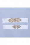 NC Jarretière en Dentelle pour Dames, Accessoires de Robe de mariée en Strass Porte-Jarretelles en Dentelle-Blanc A02, Ceintu