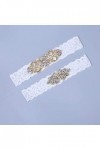 NC Jarretière en Dentelle pour Dames, Accessoires de Robe de mariée en Strass Porte-Jarretelles en Dentelle-Blanc A02, Ceintu