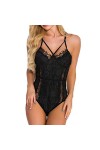 KSDFIUHAG Costumes Sexy Femme Femmes Lingerie Érotique Dentelle Évider Babydoll Teddyy Pornoy sous-Vêtements Bustier Erotica-