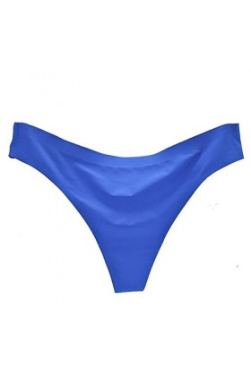 Lazzboy Sexy en Dentelle pour Tanga Femme Taille Haute Slips Culottes Strings Bleu S