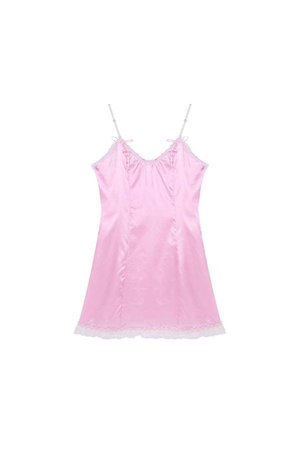 GWSFQ Lingerie Sexy Femme Coquine Ouverte Hommes Lingerie Sexy Chemise Lisse Érotique Fantaisie Vintage Robe Bretelles Réglab