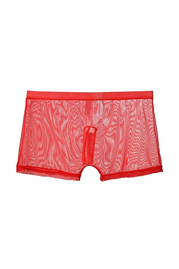KFBSHEEF 2 pièces Hommes sous-vêtements Sexy Maille caleçon Long pénis Renflement Respirant Homme caleçon Culotte Cueca Mascu