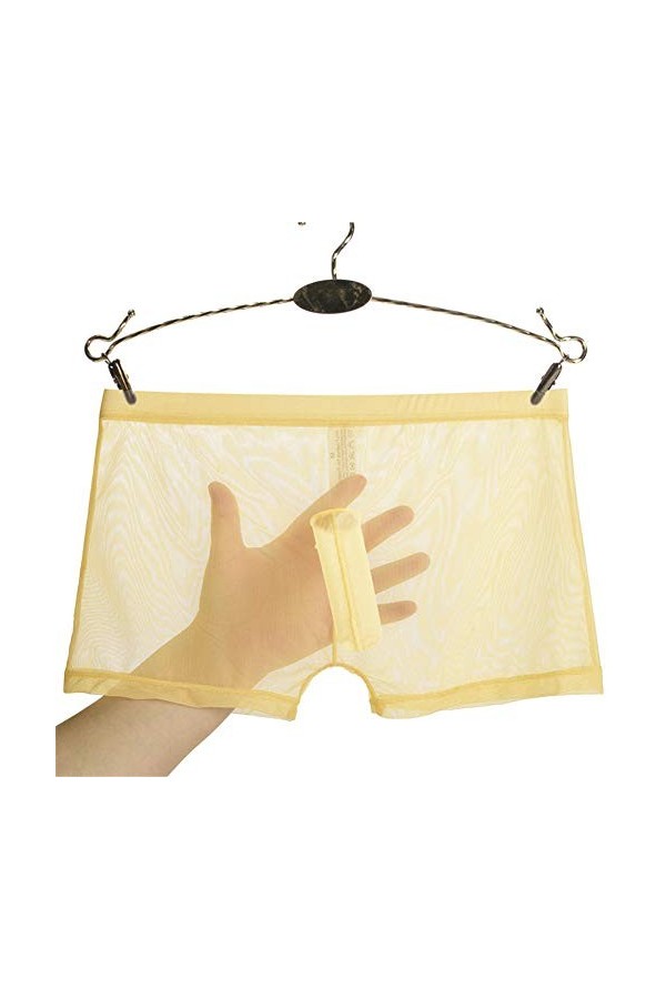 KFBSHEEF 2 pièces Hommes sous-vêtements Sexy Maille caleçon Long pénis Renflement Respirant Homme caleçon Culotte Cueca Mascu