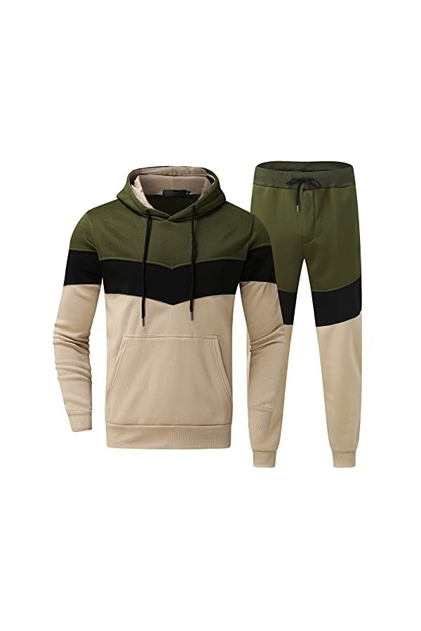 RYTEJFES Vêtements de course pour homme, sport jogging stylé décontracté pantalon de jogging vêtements élégants entraînement 