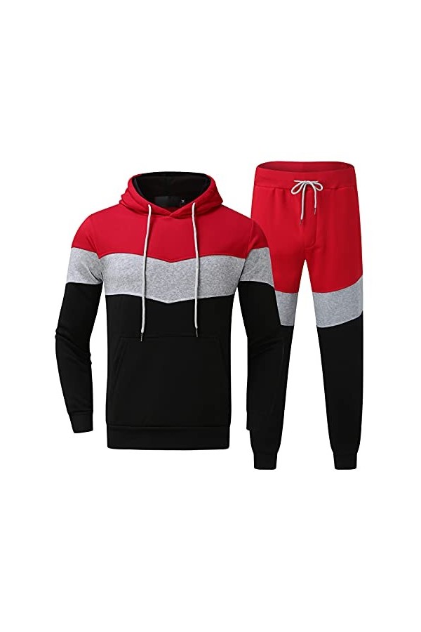 RYTEJFES Vêtements de course pour homme, sport jogging stylé décontracté pantalon de jogging vêtements élégants entraînement 