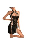 Lingerie Seksi Seragam Cheongsam Elegan Lingerie rétro Qipao Seksi Kostum Pesta Klub Malam Qipao Payudara Terbuka Erotis Siz