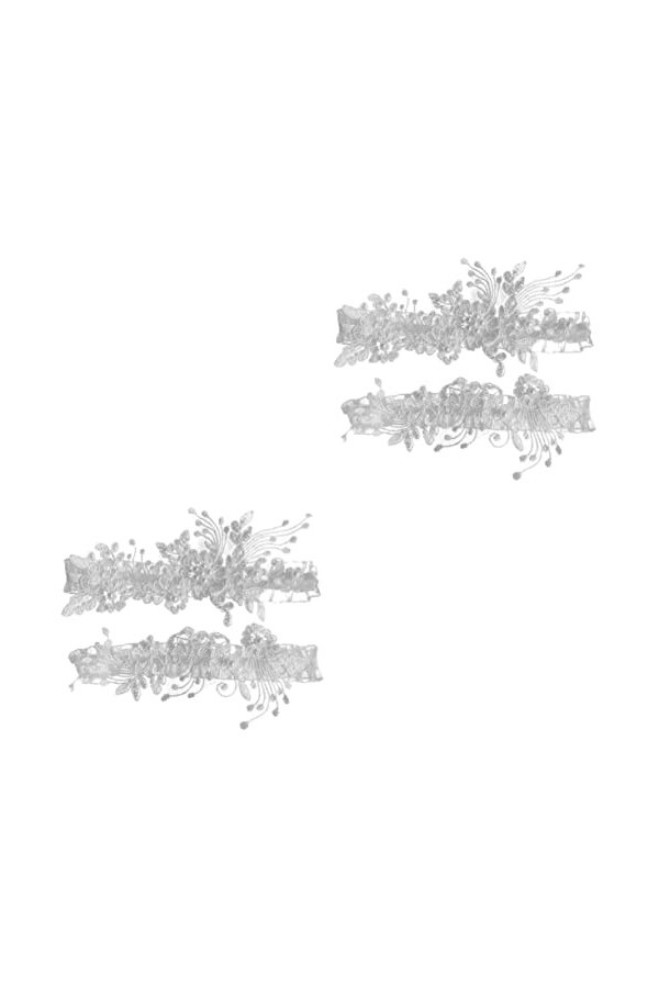 HONMEET 3 Paires Anneau Strass Ceintures Anniversaire Jarretelles Broderie Jambe Jarretelles De Mariage Lingerie Cuisse Élast