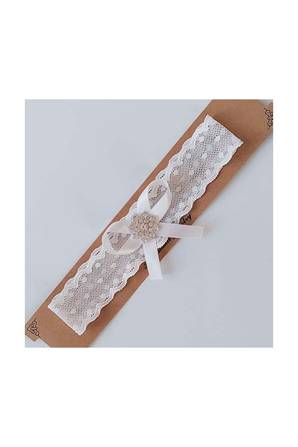 HYCYYFC Ceinture Femme Dentelle de mariée Arc jarretière Strass Cuisse Anneau Sexy Jambe Bande Ornements Accessoire for Maria