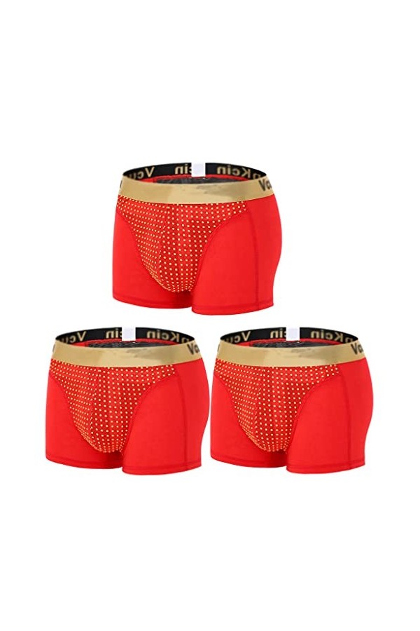 SXLLZSLC sous-vêtements pour Hommes Modal Respirant Tourmaline Prostate Thérapie Magnétique Caleçons Élargissement sous-vêtem