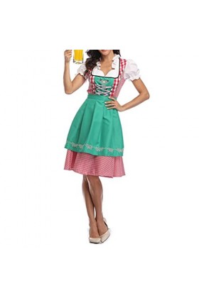 Costume traditionnel bavarois pour fête de la bière avec tablier, costume de soubrette