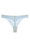 String Sexy en Dentelle Transparente, Culotte Taille Haute en Dentelle Respirante Bleue, Blanche Color : Blue, Size : L 