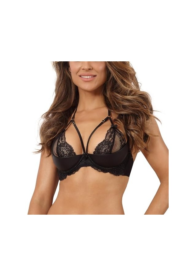 Axami Soutien-Gorge Redresse-Seins Sexy V-10691, Noir,S