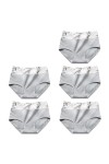 RUDDOG Culotte Menstruelle 5Pcs / Set Femmes Culotte Coton Haute Taille des sous-Vêtements Respirant Slip Panty Sombres-G,M 