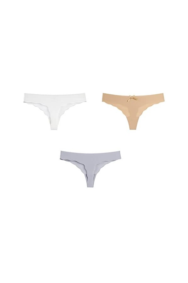 MULANY Femme Slips Rencontrez PCS/Set Femmes Culotte G-String Lingerie Sexy Slip sans Couture Femme T-Back Taille Basse Strin