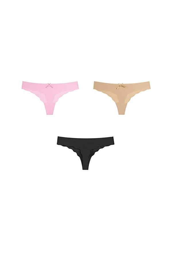 MULANY Femme Slips Rencontrez PCS/Set Femmes Culotte G-String Lingerie Sexy Slip sans Couture Femme T-Back Taille Basse Strin