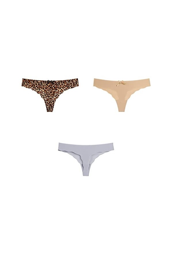 MULANY Femme Slips Rencontrez PCS/Set Femmes Culotte G-String Lingerie Sexy Slip sans Couture Femme T-Back Taille Basse Strin