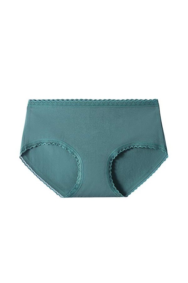 B/H Culottes Ventre Plat Femmes,Culotte Taille Plus Taille mi-Haute en Dentelle pour Dames-Bleu foncé_XL 10pcs,Sexy Culotte